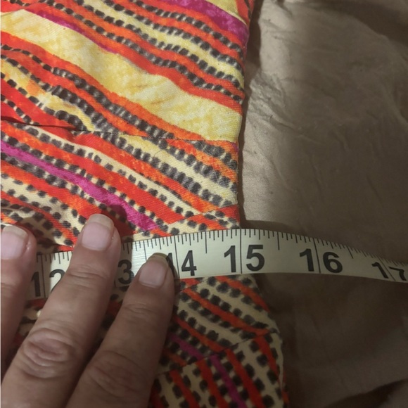 Ralph Lauren Red and Orange Striped Midi Dress size 6 - Picture 12 of 13